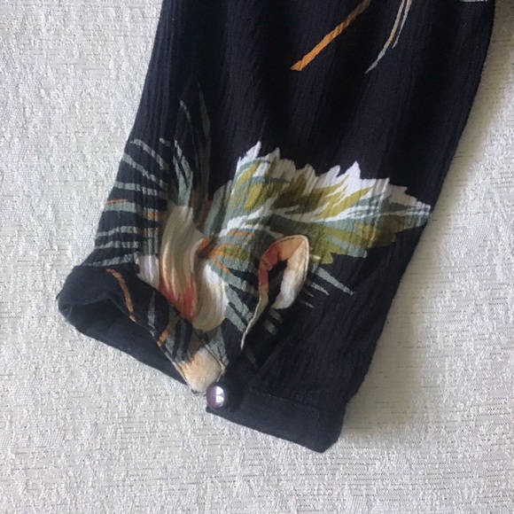 Volcom High Low Button Front Dress Small Cover-Up Floral Print Midi Length - Picture 6 of 14